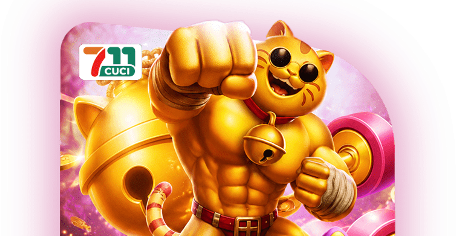 Muscle Fortune Cat game spotlight banner for 711CUCI